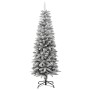 Schmaler künstlicher Weihnachtsbaum mit Schnee aus PVC und PE 150 cm von vidaXL, Weihnachtsbäume - Ref: Foro24-345194, Preis:...