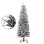 Schmaler künstlicher Weihnachtsbaum mit Schnee aus PVC und PE 150 cm von vidaXL, Weihnachtsbäume - Ref: Foro24-345194, Preis:...