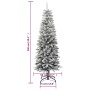 Schmaler künstlicher Weihnachtsbaum mit Schnee aus PVC und PE 150 cm von vidaXL, Weihnachtsbäume - Ref: Foro24-345194, Preis:...