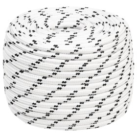 White polyester braided boat rope 14 mmx25 m by vidaXL, Ropes and metal cords - Ref: Foro24-152779, Price: 32,99 €, Discount: %