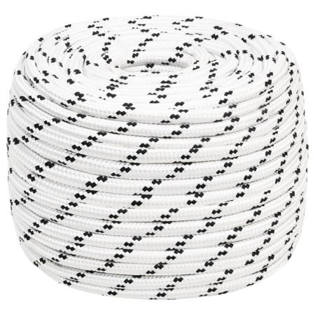 White polyester braided boat rope 14 mmx25 m by vidaXL, Ropes and metal cords - Ref: Foro24-152779, Price: 32,59 €, Discount: %