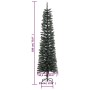 Narrow artificial Christmas tree with green PVC support 180 cm by vidaXL, Christmas trees - Ref: Foro24-345185, Price: 47,31 ...