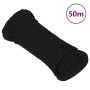 Cuerda de trabajo poliéster negro 3 mm 50 m de vidaXL, Sogas y cuerdas metálicas - Ref: Foro24-152798, Precio: 10,55 €, Descu...