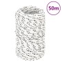 White braided polyester boat rope 2 mm x 50 m by vidaXL, Ropes and metal cords - Ref: Foro24-152742, Price: 10,68 €, Discount: %