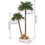 Double artificial palm tree with LED 105 cm and 180 cm by vidaXL, Christmas trees - Ref: Foro24-347637, Price: 37,12 €, Disco...