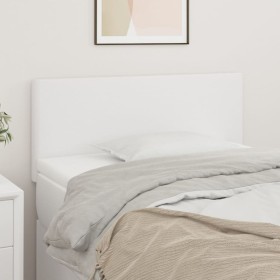 Cabecero de cuero sintético blanco 100x5x78/88 cm de vidaXL, Cabeceros y pies de cama - Ref: Foro24-345773, Precio: 38,70 €, ...