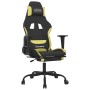 Silla gaming de masaje con reposapiés tela negro y verde claro de vidaXL, Sillones para videojuegos - Ref: Foro24-345486, Pre...