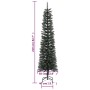 Narrow artificial Christmas tree with green PVC support 210 cm by vidaXL, Christmas trees - Ref: Foro24-345186, Price: 51,84 ...