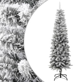 Narrow artificial Christmas tree with snow PVC and PE 180 cm by vidaXL, Christmas trees - Ref: Foro24-345195, Price: 91,99 €,...