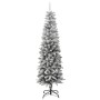 Schmaler künstlicher Weihnachtsbaum mit Schnee aus PVC und PE 180 cm von vidaXL, Weihnachtsbäume - Ref: Foro24-345195, Preis:...