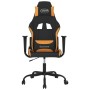 Silla gaming de masaje tela negro y naranja de vidaXL, Sillones para videojuegos - Ref: Foro24-345474, Precio: 119,33 €, Desc...