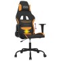 Silla gaming de masaje tela negro y naranja de vidaXL, Sillones para videojuegos - Ref: Foro24-345474, Precio: 119,33 €, Desc...