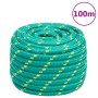 Green polypropylene boat rope 20 mm 100 m by vidaXL, Ropes and metal cords - Ref: Foro24-152740, Price: 121,57 €, Discount: %