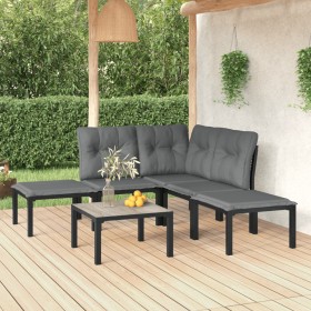 Garden furniture set 6 pieces black and gray synthetic rattan by vidaXL, Garden sets - Ref: Foro24-3187756, Price: 254,63 €, ...