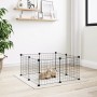 Pet cage with 8 panels black steel 35x35cm by vidaXL, Cages and habitats for small animals - Ref: Foro24-171621, Price: 22,92...