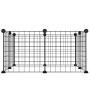 Pet cage with 8 panels black steel 35x35cm by vidaXL, Cages and habitats for small animals - Ref: Foro24-171621, Price: 25,99...