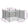 Pet cage with 8 panels black steel 35x35cm by vidaXL, Cages and habitats for small animals - Ref: Foro24-171621, Price: 25,99...