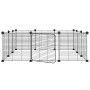 Pet cage with 12 panels black steel door 35x35cm by vidaXL, Cages and habitats for small animals - Ref: Foro24-171626, Price:...