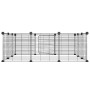 Pet cage with 12 panels black steel door 35x35cm by vidaXL, Cages and habitats for small animals - Ref: Foro24-171626, Price:...