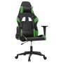 Black and green synthetic leather massage gaming chair by vidaXL, Gaming chairs - Ref: Foro24-345514, Price: 127,99 €, Discou...