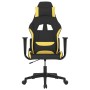 Silla gaming de masaje tela negro y amarillo de vidaXL, Sillones para videojuegos - Ref: Foro24-345494, Precio: 117,99 €, Des...