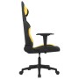 Schwarz-gelber Massage-Gaming-Stuhl aus Stoff von vidaXL, Gaming-Stühle - Ref: Foro24-345494, Preis: 117,64 €, Rabatt: %