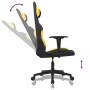 Schwarz-gelber Massage-Gaming-Stuhl aus Stoff von vidaXL, Gaming-Stühle - Ref: Foro24-345494, Preis: 117,64 €, Rabatt: %