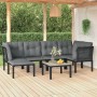 7-piece garden furniture set in black and gray synthetic rattan by vidaXL, Garden sets - Ref: Foro24-3187759, Price: 317,30 €...