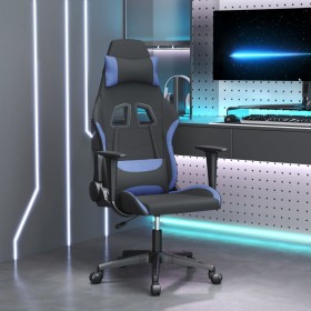 Black and blue fabric massage gaming chair by vidaXL, Gaming chairs - Ref: Foro24-345497, Price: 128,99 €, Discount: %