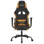 Gaming-Massagesessel mit Fußstütze in schwarzem und orangefarbenem Stoff von vidaXL, Gaming-Stühle - Ref: Foro24-345485, Prei...