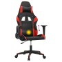 Silla gaming de masaje cuero sintético negro y rojo de vidaXL, Sillones para videojuegos - Ref: Foro24-345512, Precio: 129,51...