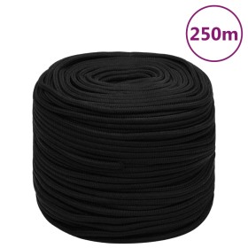 Cuerda de trabajo poliéster negro 6 mm 250 m de vidaXL, Sogas y cuerdas metálicas - Ref: Foro24-152815, Precio: 53,99 €, Desc...