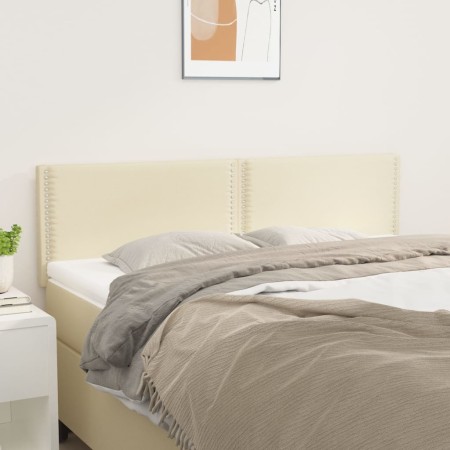 Headboards 2 units cream-colored synthetic leather 72x5x78/88 cm by vidaXL, Headboards and footboards - Ref: Foro24-345934, P...