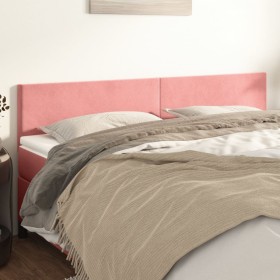 Cabeceros 2 unidades de terciopelo rosa 80x5x78/88 cm de vidaXL, Cabeceros y pies de cama - Ref: Foro24-345823, Precio: 60,99...