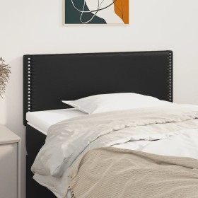 Cabecero de cuero sintético negro 100x5x78/88 cm de vidaXL, Cabeceros y pies de cama - Ref: Foro24-345912, Precio: 39,98 €, D...