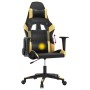 Black and gold synthetic leather massage gaming chair by vidaXL, Gaming chairs - Ref: Foro24-345513, Price: 140,99 €, Discoun...