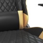 Black and gold synthetic leather massage gaming chair by vidaXL, Gaming chairs - Ref: Foro24-345513, Price: 140,99 €, Discoun...