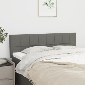 Headboards 2 units dark gray fabric 72x5x78/88 cm by vidaXL, Headboards and footboards - Ref: Foro24-346047, Price: 66,27 €, ...