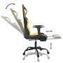 Gaming-Massagesessel und Fußstütze aus schwarzem und goldenem Kunstleder von vidaXL, Gaming-Stühle - Ref: Foro24-345413, Prei...