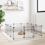 Pet cage with 12 panels black steel door 35x35cm by vidaXL, Cages and habitats for small animals - Ref: Foro24-171623, Price:...