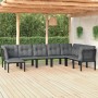 Garden furniture set 8 pieces black and gray synthetic rattan by vidaXL, Garden sets - Ref: Foro24-3187766, Price: 368,14 €, ...