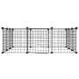 Pet cage with 12 panels black steel door 35x35cm by vidaXL, Cages and habitats for small animals - Ref: Foro24-171623, Price:...