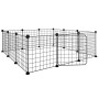 Pet cage with 12 panels black steel door 35x35cm by vidaXL, Cages and habitats for small animals - Ref: Foro24-171623, Price:...