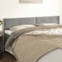 Headboards 2 units of light gray velvet 100x5x78/88 cm by vidaXL, Headboards and footboards - Ref: Foro24-345998, Price: 58,9...