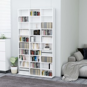 White plywood CD cabinet 102x16x177.5 cm by vidaXL, CD and DVD storage - Ref: Foro24-801778, Price: 135,37 €, Discount: %