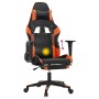 Gaming chair with massage and footrest in black and orange synthetic leather by vidaXL, Gaming chairs - Ref: Foro24-345528, P...