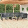 9-piece garden furniture set in black and grey synthetic rattan by vidaXL, Garden sets - Ref: Foro24-3187767, Price: 416,99 €...