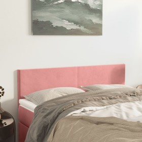 Headboards 2 units pink velvet 72x5x78/88 cm by vidaXL, Headboards and footboards - Ref: Foro24-345803, Price: 58,24 €, Disco...