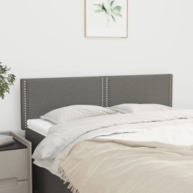 Headboards 2 units dark gray fabric 72x5x78/88 cm by vidaXL, Headboards and footboards - Ref: Foro24-345925, Price: 54,18 €, ...