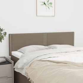 Headboards 2 units taupe gray fabric 72x5x78/88 cm by vidaXL, Headboards and footboards - Ref: Foro24-345928, Price: 54,27 €,...